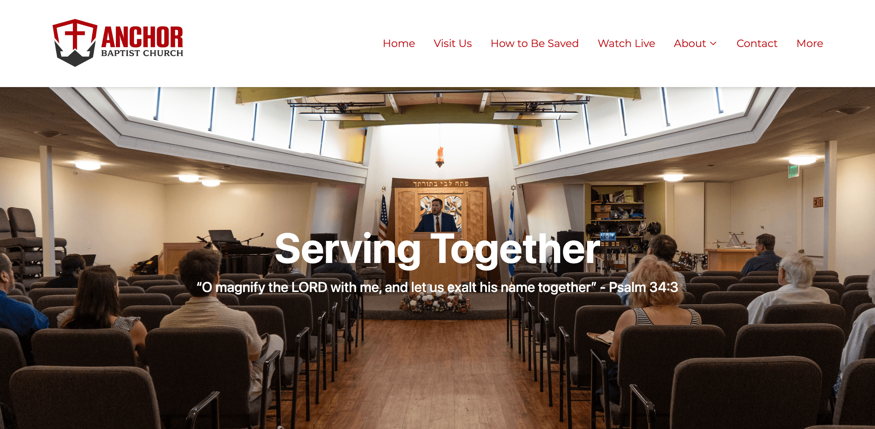 Anchor Baptist Church website screenshot